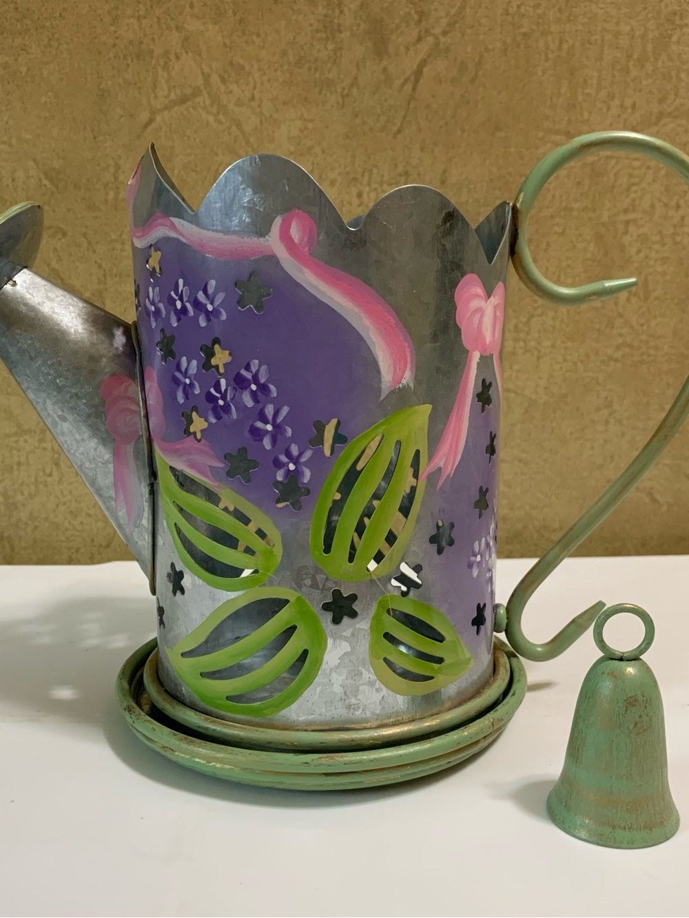 Partylite Lilac Watering Can candle holder & snuffer 
P7498 NEW in Box